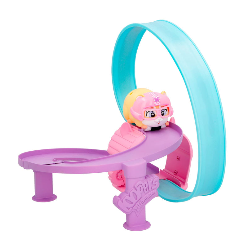 LOOPERS IMC Toys Hammies Cookie Hamster, interactief verzamelvoertuig met schakeling, die in en uit het wiel loopt, speelgoed en spel voor jongens en meisjes vanaf 3 jaar