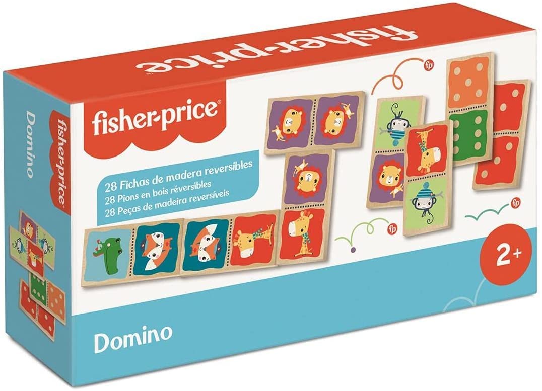 Cayro - Reversible Dominoes for Children - Wooden Dominoes - Animal Drawings and Numeric Points - Educational Game 2 Years - Cognitive Development - Observation and Logic Game