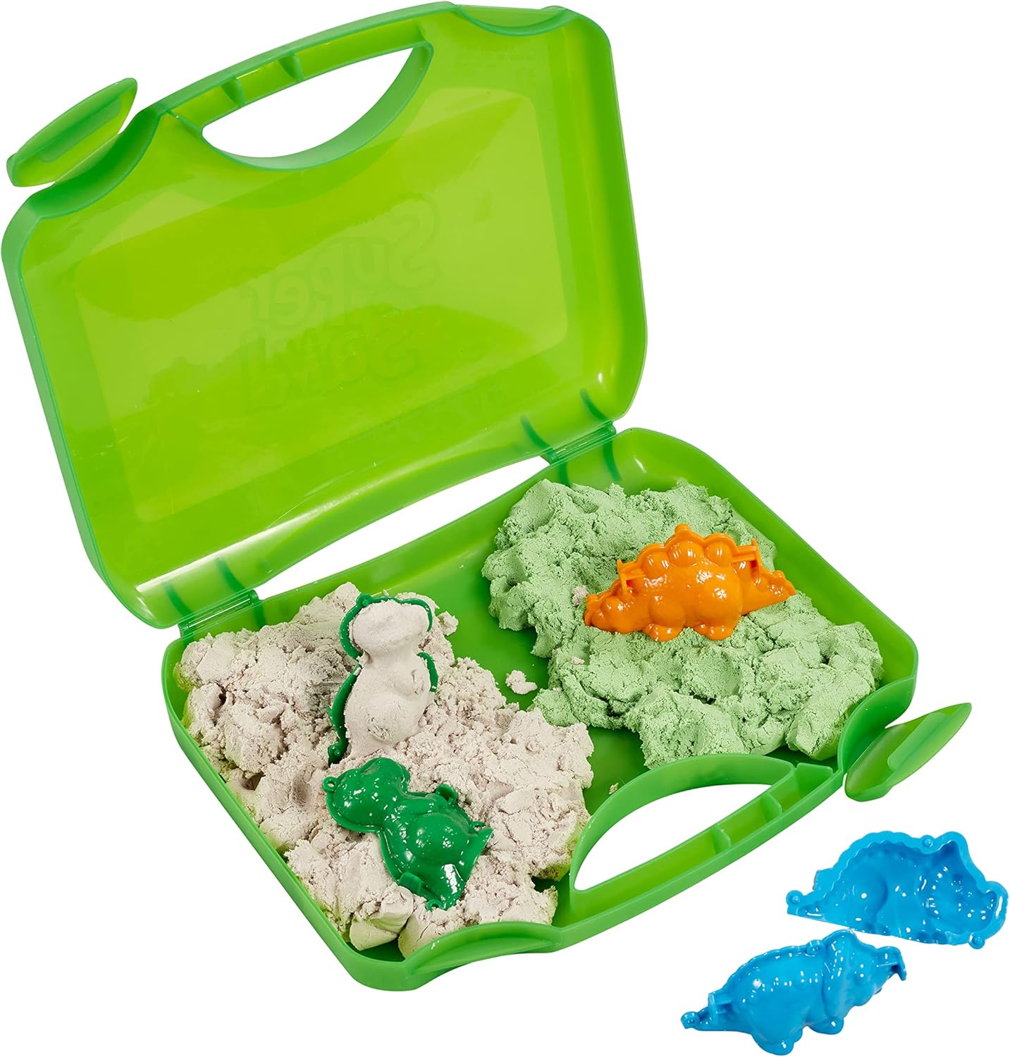 Super Sand Goliath, Colorful Sand and Dinosaur Sculpture Case for Children Ages Three and Above - No Dry and No Dirty Sand