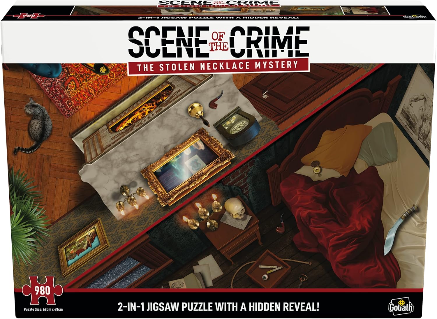 Scene of the Crime: The Stolen Necklace Mystery | 2-in-1 Jigsaw Puzzle with a Hidden Reveal! | Put the Pieces Together to Solve the Mystery | Ages 14+