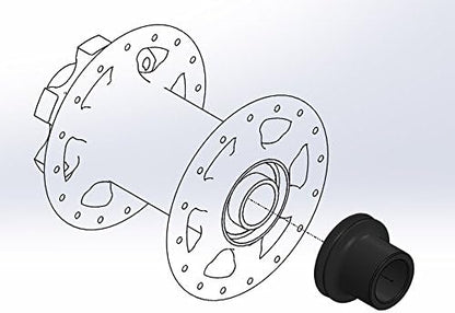 Wolf Tooth boostinator DF2 DT Swiss 240 cap Converter Normal Wheel with Hub, Black, One Size
