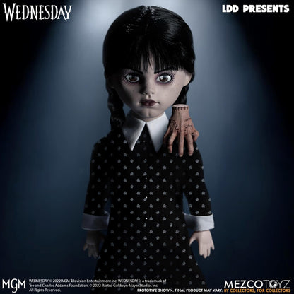 Mezco LDD Presents Wednesday Doll Black/White, 100% Plastic, Gift Boxed