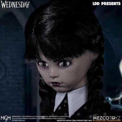 Mezco LDD Presents Wednesday Doll Black/White, 100% Plastic, Gift Boxed
