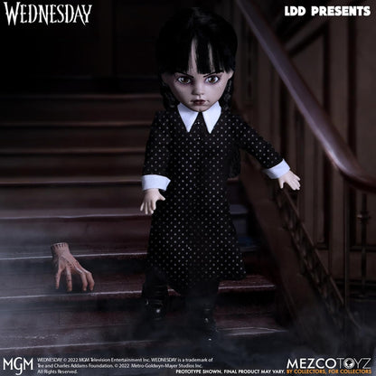 Mezco LDD Presents Wednesday Doll Black/White, 100% Plastic, Gift Boxed