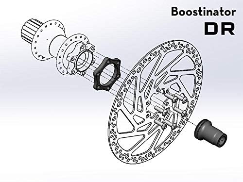 Wolf Tooth: Boostinator Rear DT Star Ratchet Hubs with 6 Bolt IS Rotor Mounts - Black - DT SRH 6B