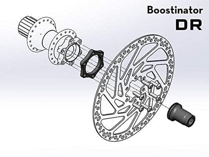 Wolf Tooth: Boostinator Rear DT Star Ratchet Hubs with 6 Bolt IS Rotor Mounts - Black - DT SRH 6B