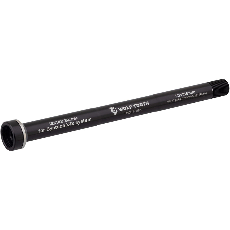 Wolf Tooth Rear Thru Axle For X-12 Black 165mm
