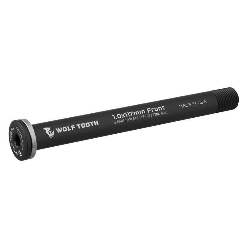 Wolf Tooth Axle for Road Forks Black 12mm - 1.0x117mm