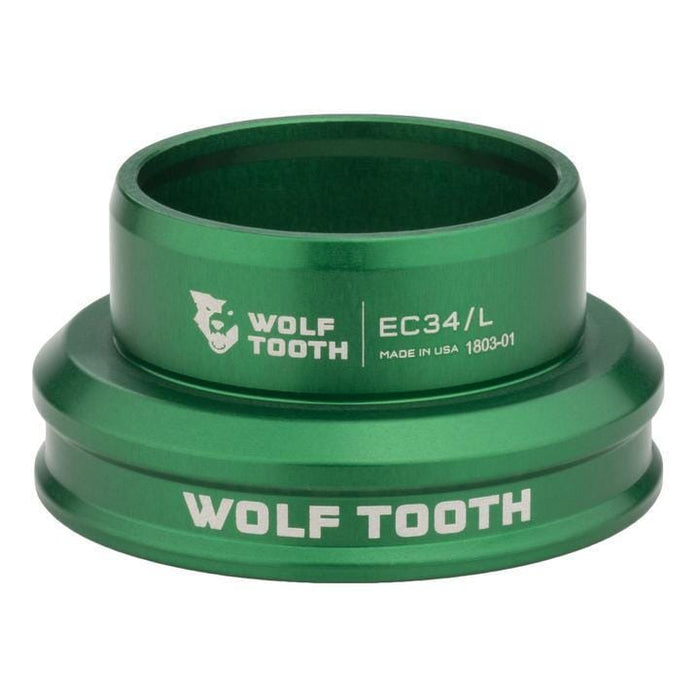 Wolf Tooth Performance EC34/30 Lower Headset Green | Lightweight Aluminium Headset Stainless Steel Bearings Wide Colour Range
