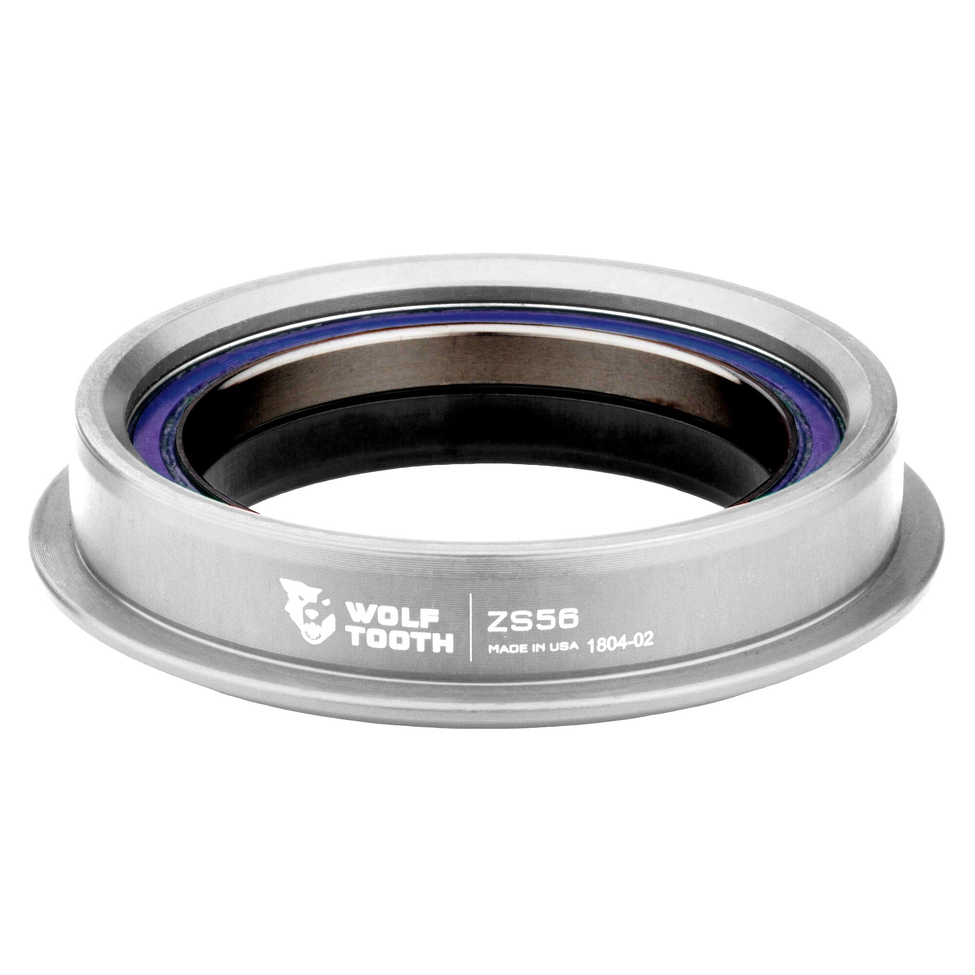 Wolf Tooth Performance ZS56/40 Lower Headset Silver | Lightweight Aluminium Headset Stainless Steel Bearings Wide Colour Range