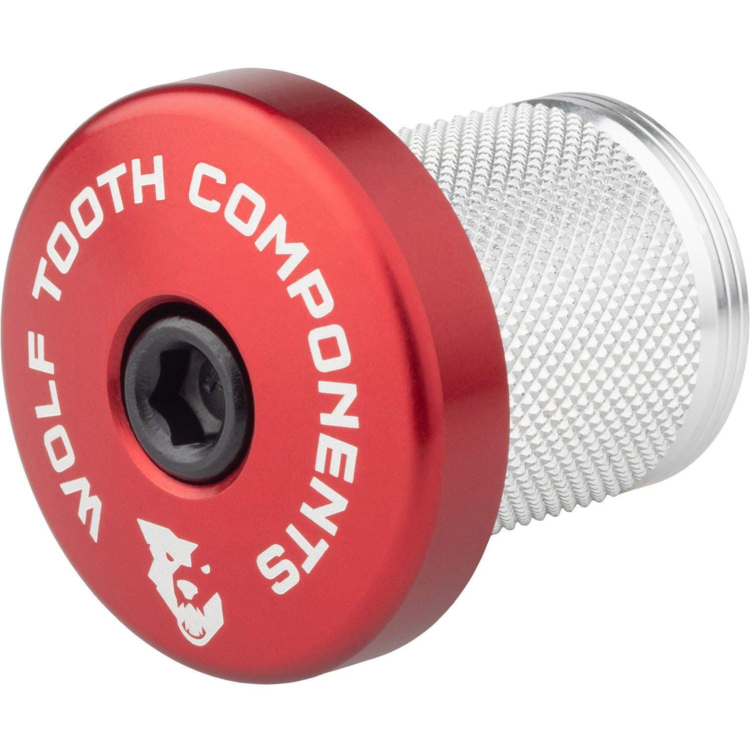 Wolf Tooth Compression Plug with Integrated Spacer Stem Cap Red 5mm