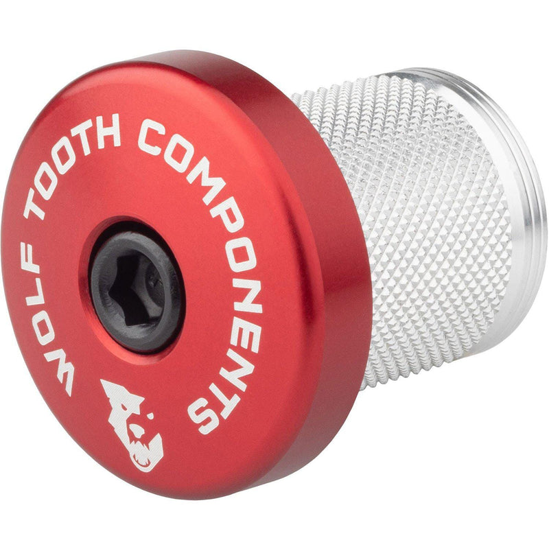 Wolf Tooth Compression Plug with Integrated Spacer Stem Cap Red 5mm