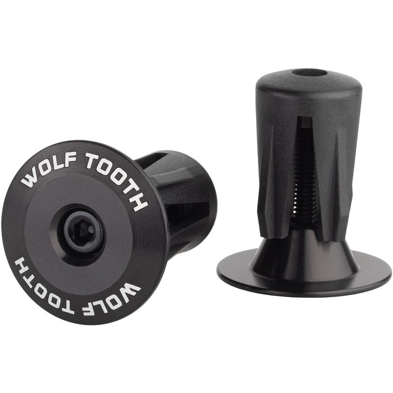Wolf Tooth Alloy Bar End Plugs Black One Size
