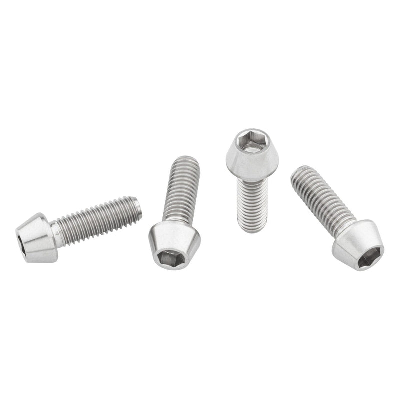 Wolf Tooth Titanium Bottle Cage Bolts Silver One Size