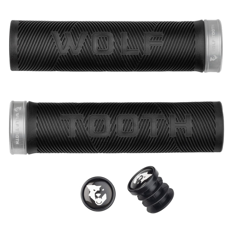 Wolf Tooth Echo Lock-On Grips Black/Silver One Size