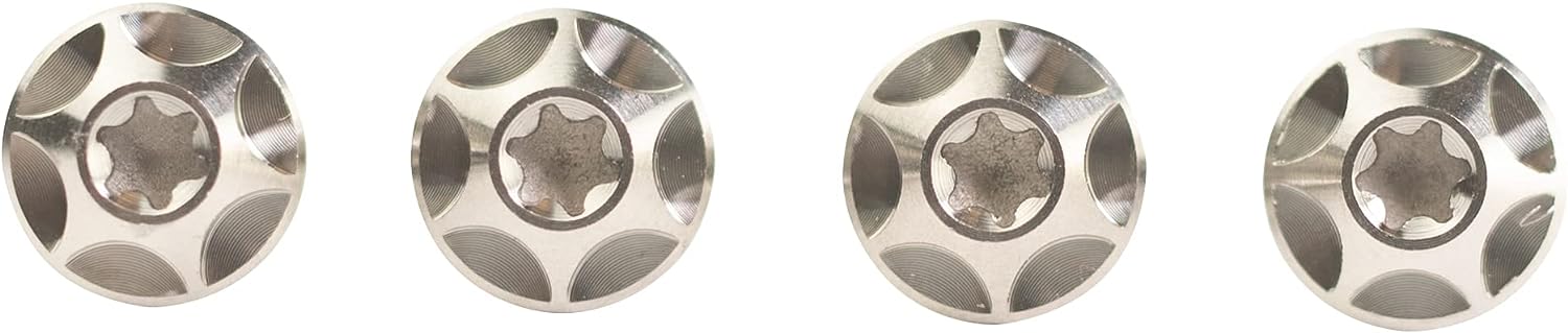 SILCA Titanium Water Bottle cage Screws | Set of 4 | Custom Wide Button Head