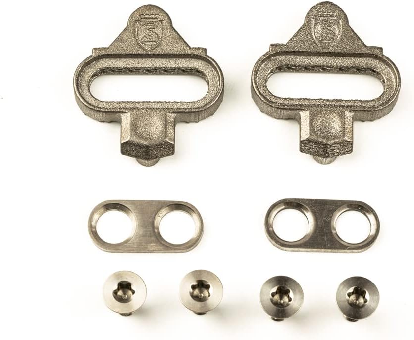 SILCA Kit tacchette Ti stampate in 3D | Pedali Shimano SPD | 1 coppia con viti e piastre in titanio