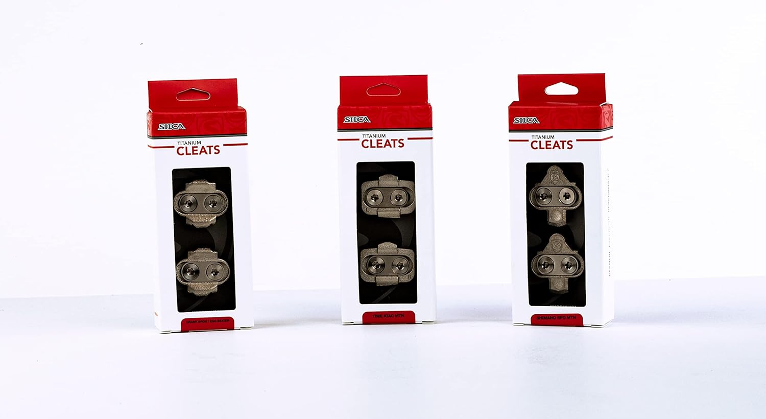 SILCA 3D Printed Titanium Cleat kit | Crank Brothers MTN Pedals | Titanium Hardware Included