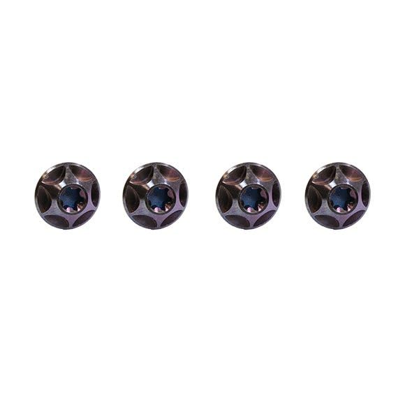 Silca Titanium Bottle Cage Bolts, Royal Purple (Pack of 4