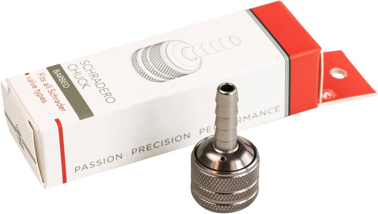 SILCA Schradero tire Chuck | Schrader only snap on Quick Release Chuck (1/4" Hose Barb