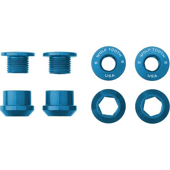 Wolf Tooth Components Set of 4 Chainring Bolts+Nuts for Single-Ring (1X) Drivetrains