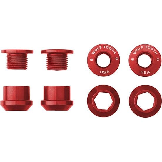 Wolf Tooth Components Set of 4 Chainring Bolts+Nuts for Single-Ring (1X) Drivetrains