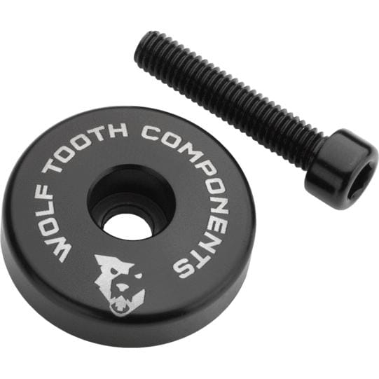 Wolf Tooth Ultralight Stem Cap with Integrated Spacer Black 5mm