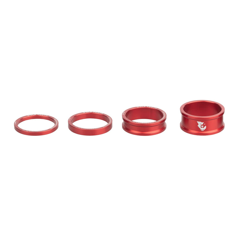 Wolf Tooth Precision Headset Spacers Red KIT1