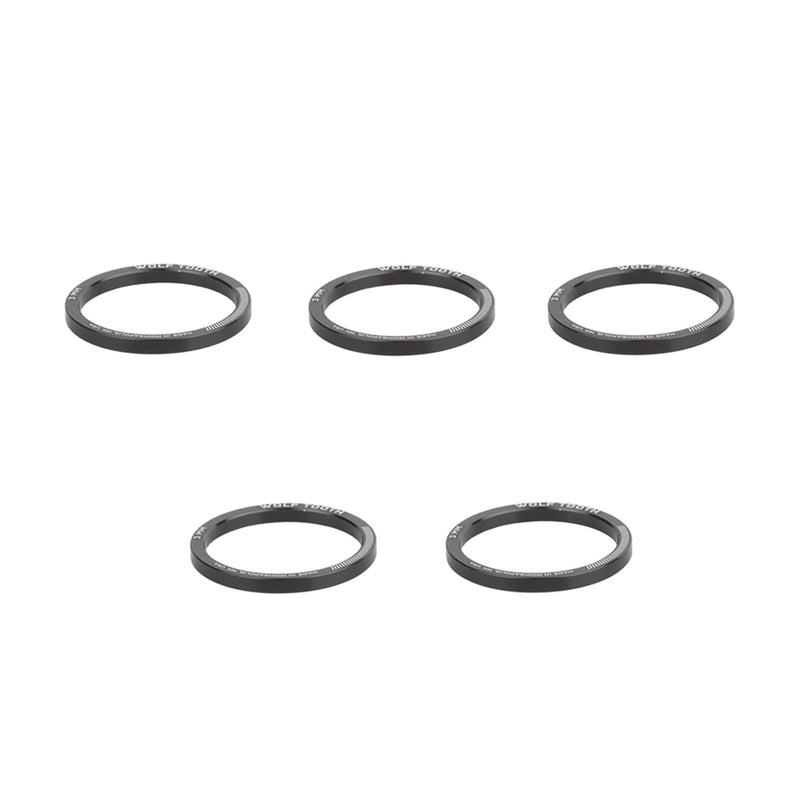 Wolf Dooth Components - Separador de auriculares (5 unidades, 3 mm), color negro
