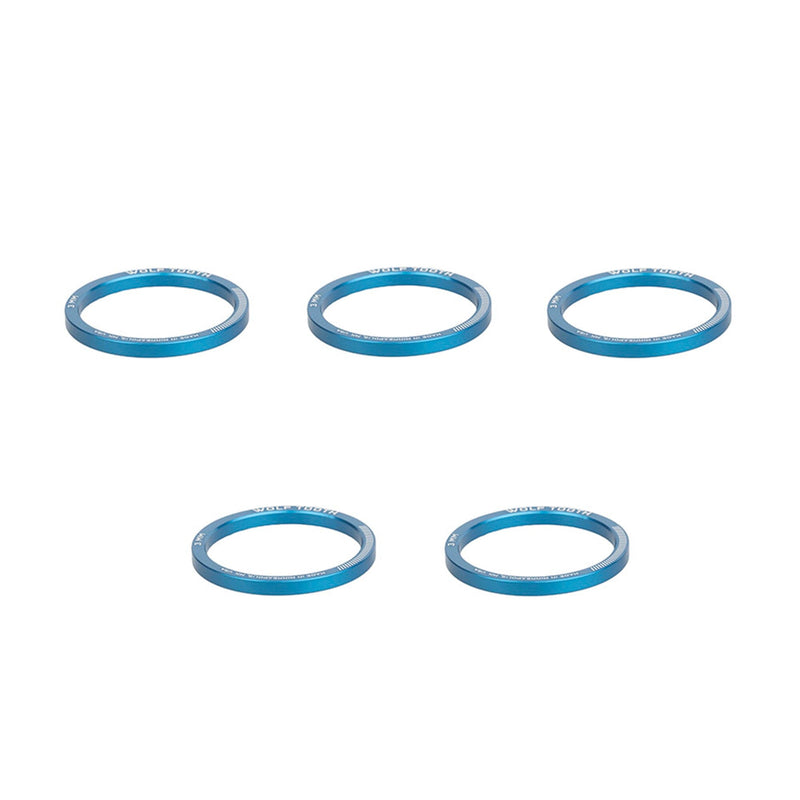 Wolf Tooth Precision Headset Spacers - 5 Pack Blue 3mm