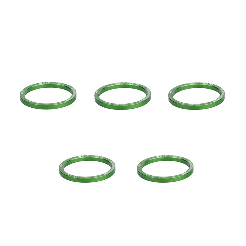 Lobo Diente Componentes Headset espaciador 5 unidades, 3 mm, verde