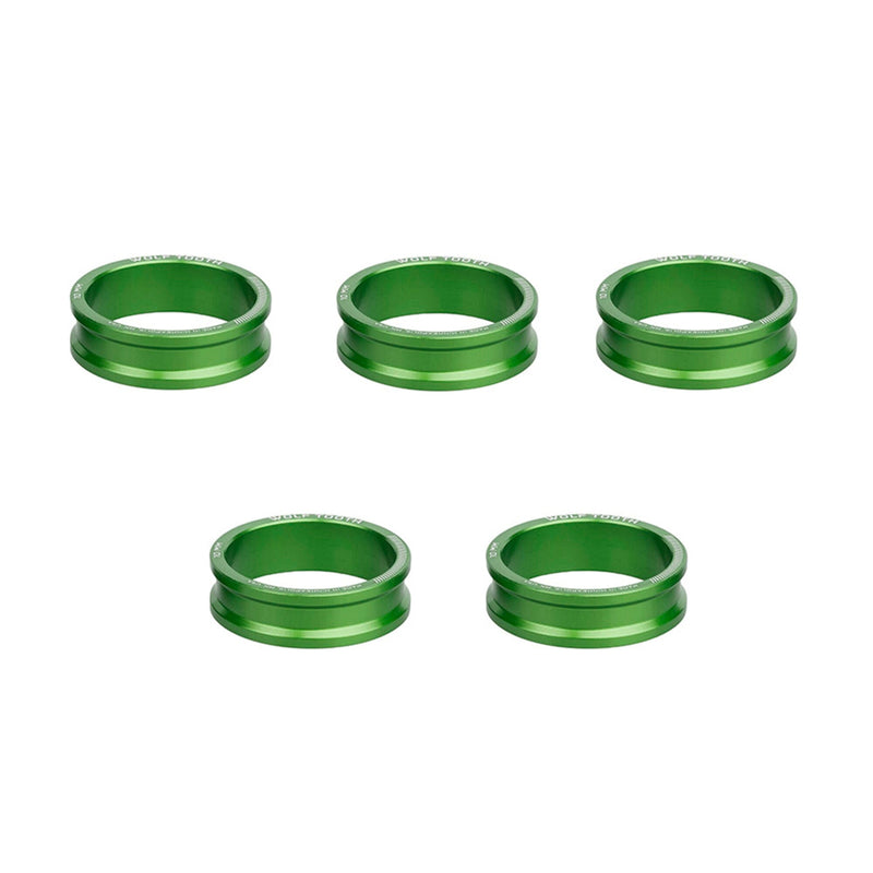 Wolf Tooth Precision Headset Spacers - 5 Pack Green 10mm