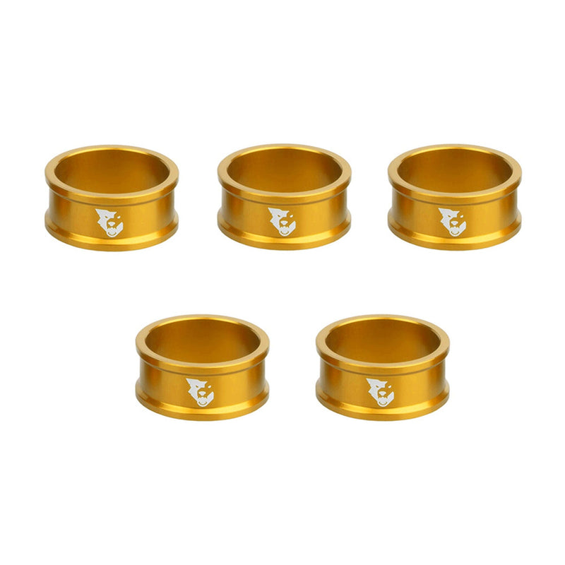 Lobo Diente Componentes Headset espaciador 5 unidades, 15 mm), color dorado