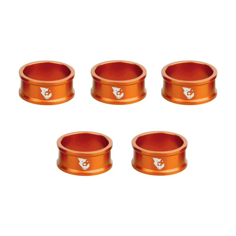 Wolf Tooth Precision Headset Spacers - 5 Pack Orange 15mm