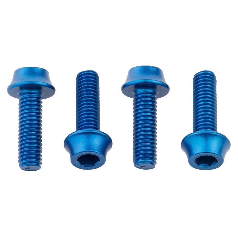 Wolf Tooth Water Bottle Cage Bolts Blue 4 Pieces