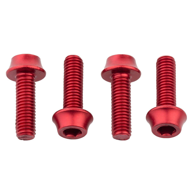 Wolf Tooth Water Bottle Cage Bolts Red 4 Pieces