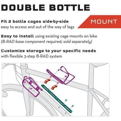 Wolf Tooth B-RAD Double Bottle Adaptor Black One Size