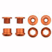 Wolf Tooth Chainring Bolts and Nuts for 1x - Set of 4 Orange M8 x.75 x 4