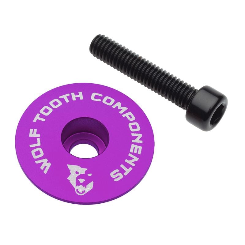 Wolf Tooth Ultralight Stem Cap and Bolt Purple One Size