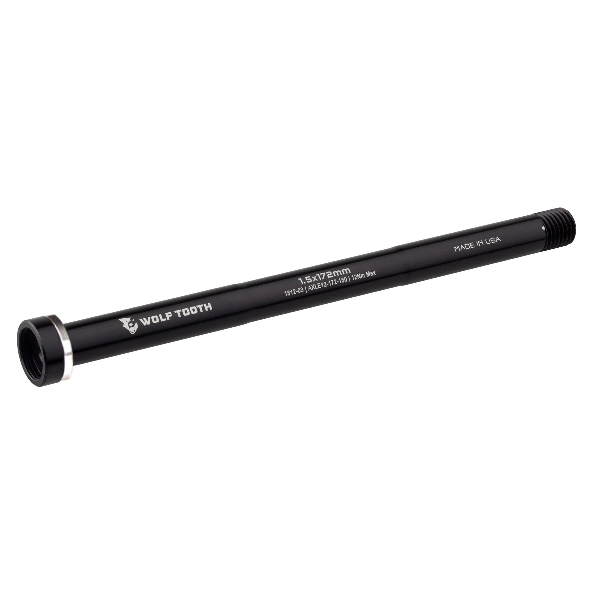 Wolf Tooth Wolf Axle for 12mm Rear Thru-Axle Black 1.5 x 172mm