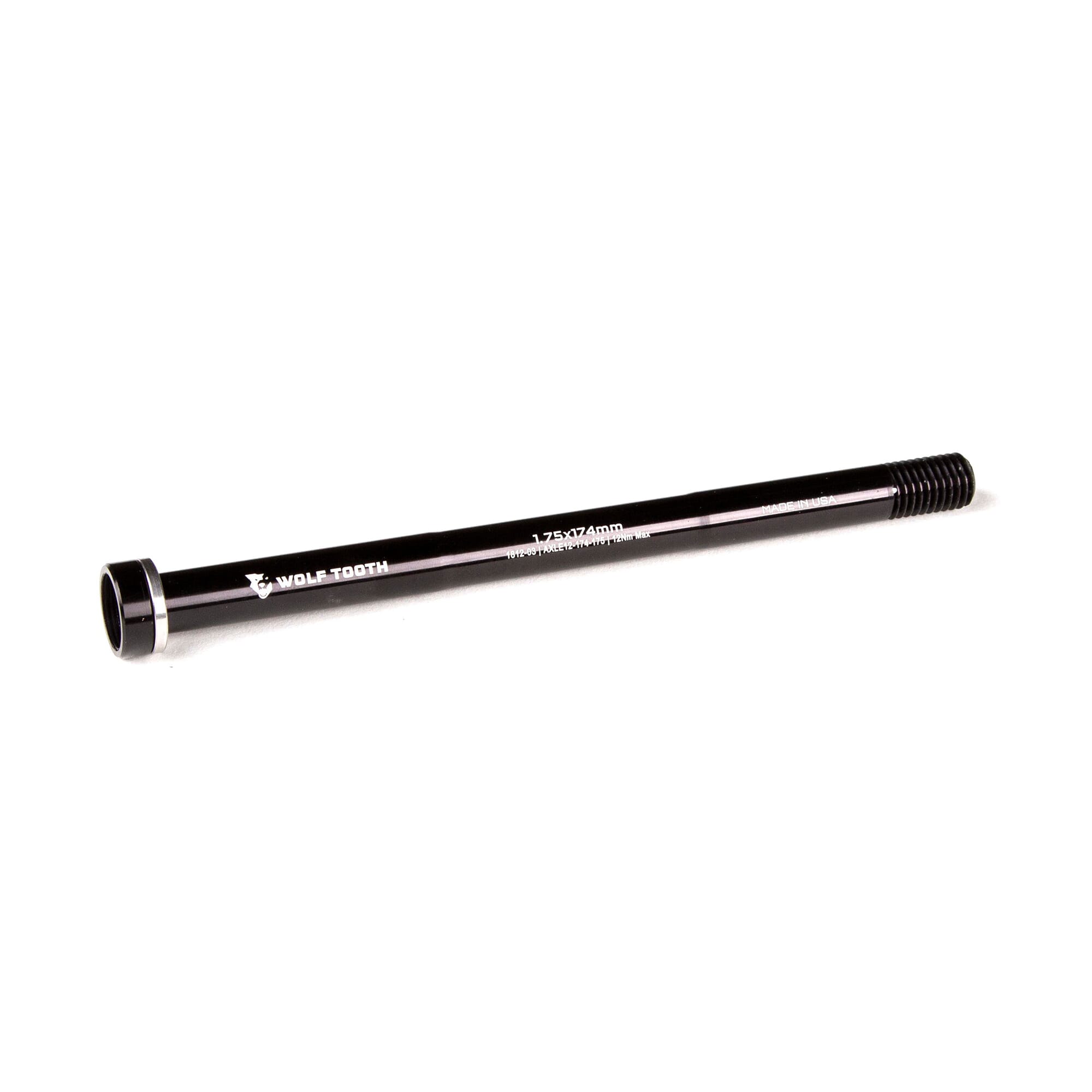 Wolf Tooth Wolf Axle for 12mm Rear Thru-Axle Black 1.75 x 174mm