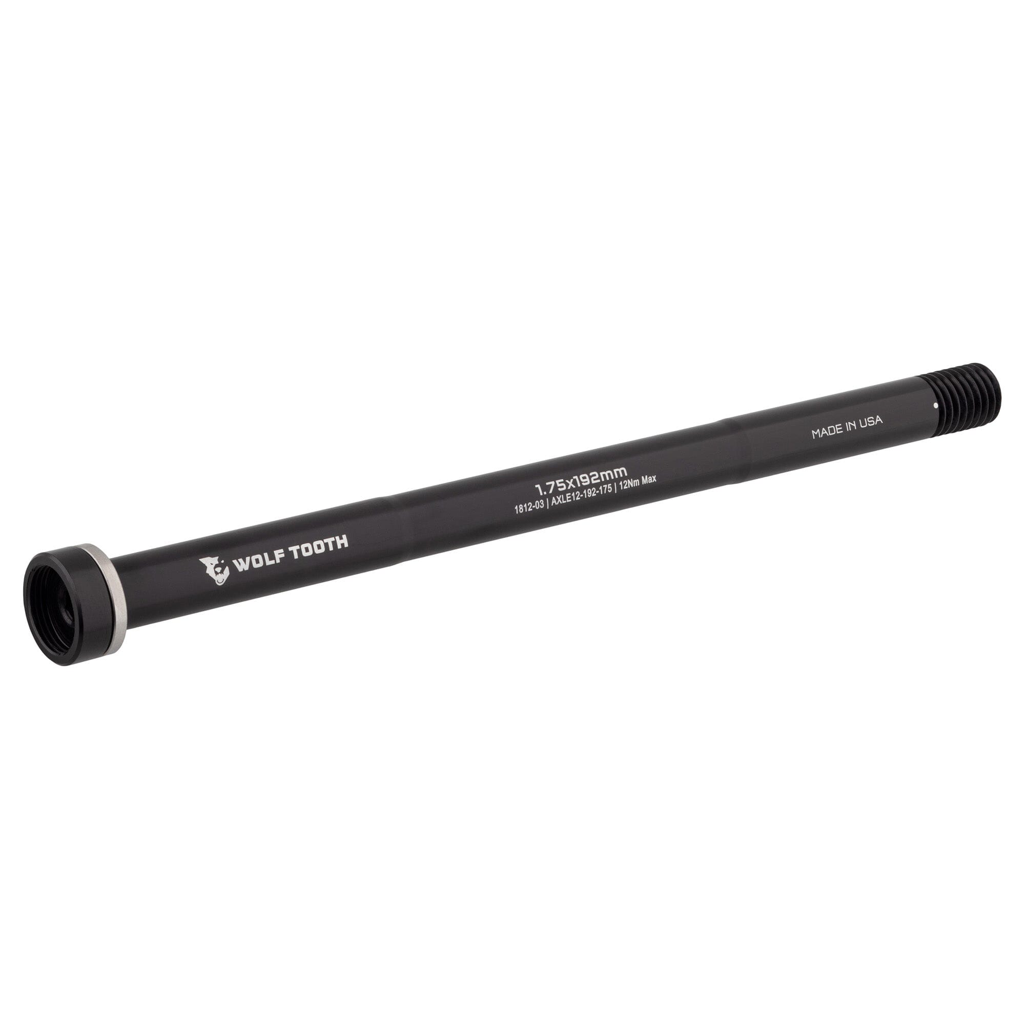 Wolf Tooth Wolf Axle for 12mm Rear Thru-Axle Black 1.75 x 192mm