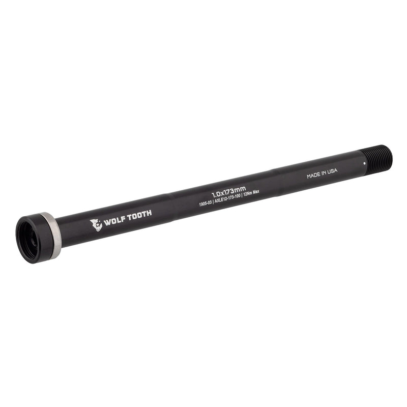 Wolf Tooth Wolf Axle for 12mm Rear Thru-Axle Black 1.0 x 173mm