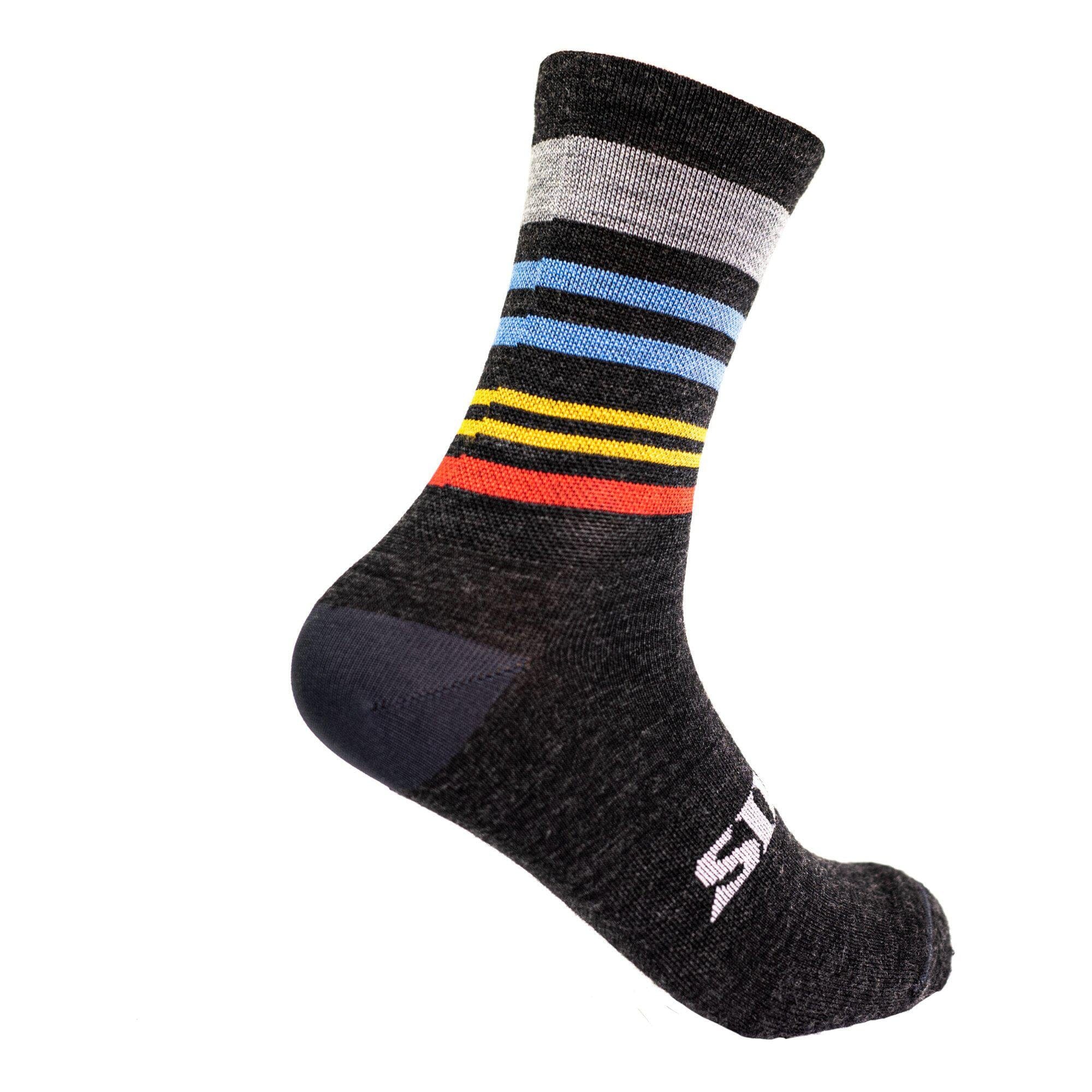 Silca Winter Socks Black/Mondrian Stripes S/M