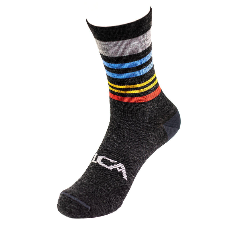 Silca Winter Socks Black/Mondrian Stripes L/XL