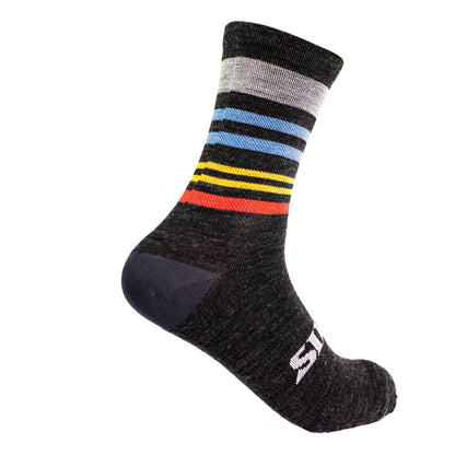 Silca Winter Socks Black/Mondrian Stripes L/XL