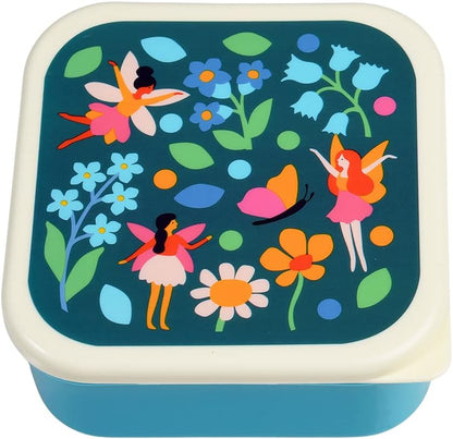 Rex London Fairies in The Garden Reusable BPA Free Snack Boxes (Set of 3) Multicolour
