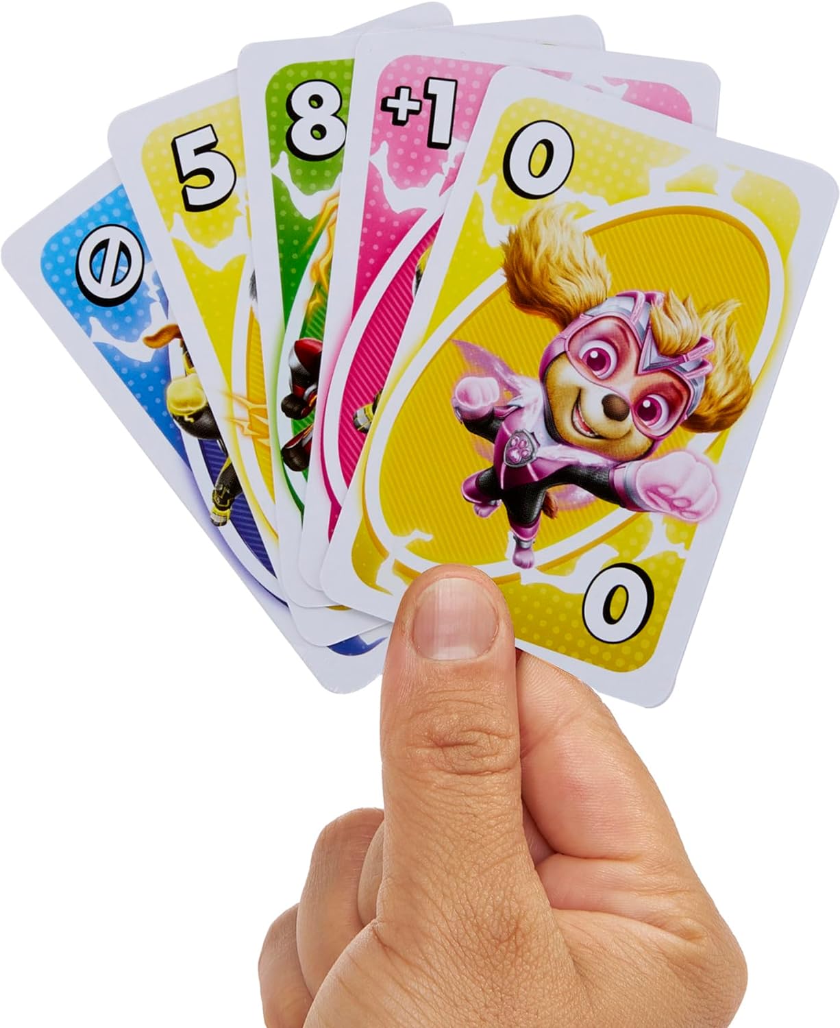 UNO Junior Paw Patrol: The Mighty Movie Kids Card Game for Family Night Featuring 3 Levels of Play