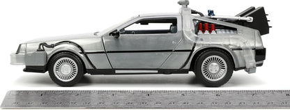 Jada Toys BTTF Part I TIME Machine W/Light 1/24 DIE-CAST Vehicle Gray