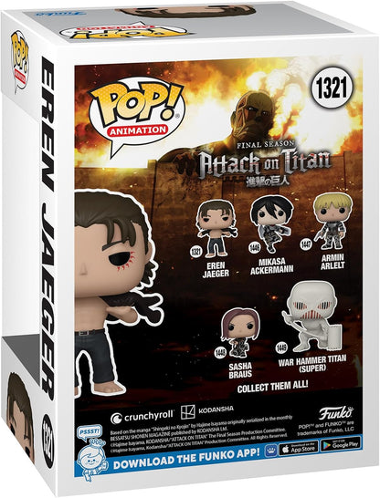 Funko POP! Animation: AoT - Eren Jaeger Jeager - Attack on Titan - Collectable Vinyl Figure - Gift Idea - Official Merchandise - Toys for Kids & Adults - Anime Fans - Model Figure for Collectors
